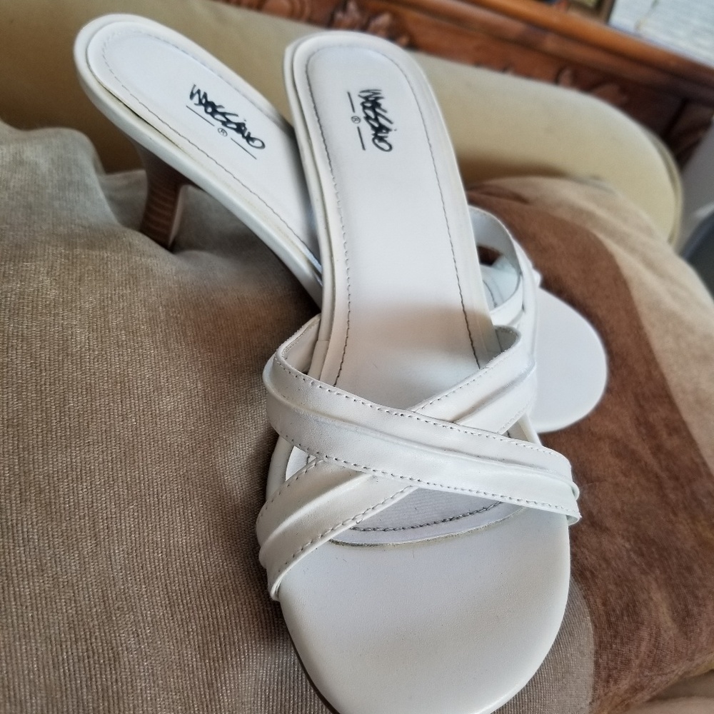 White sandals